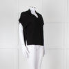 Part Two Black Cashmere V Neck Short Sleeve Jumper