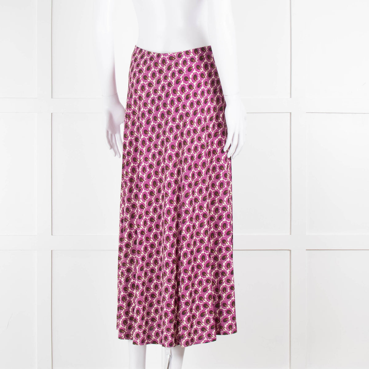 Goodmatch Cream Purple Floral Skirt