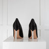Sophia Webster Black Satin Pointed Toe Heels with Sparkle Heels