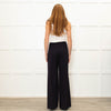 Me + Em Navy Pink Pinstripe Wide Leg Trousers