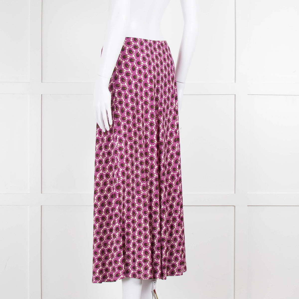 Goodmatch Cream Purple Floral Skirt