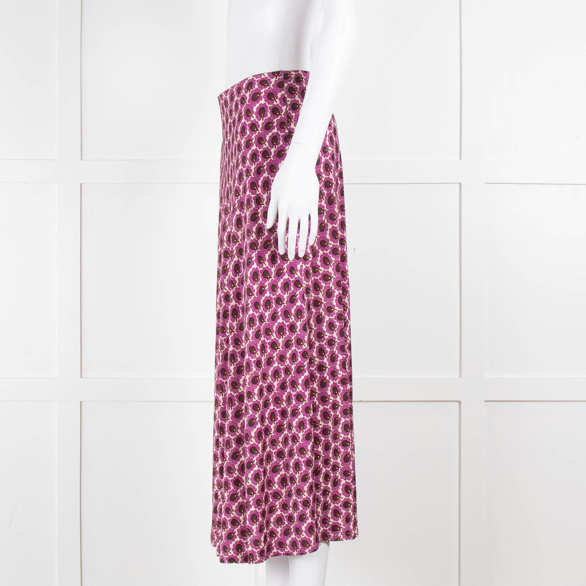Goodmatch Cream Purple Floral Skirt