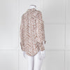Bella Dahl Brown And White Chevron Print Blouse