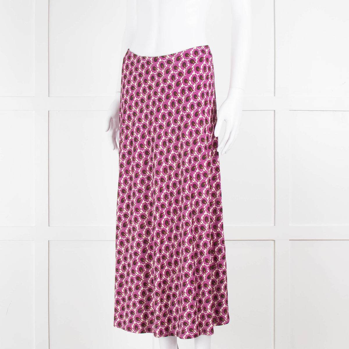 Goodmatch Cream Purple Floral Skirt