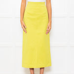 Tibi Neon Green Maxi Skirt