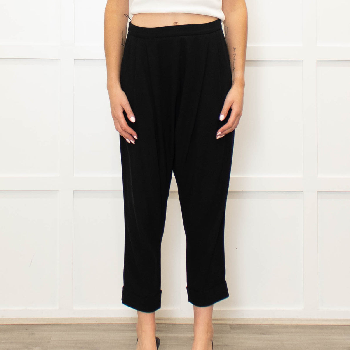 Alexander McQueen Black Culottes Trousers