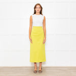 Tibi Neon Green Maxi Skirt