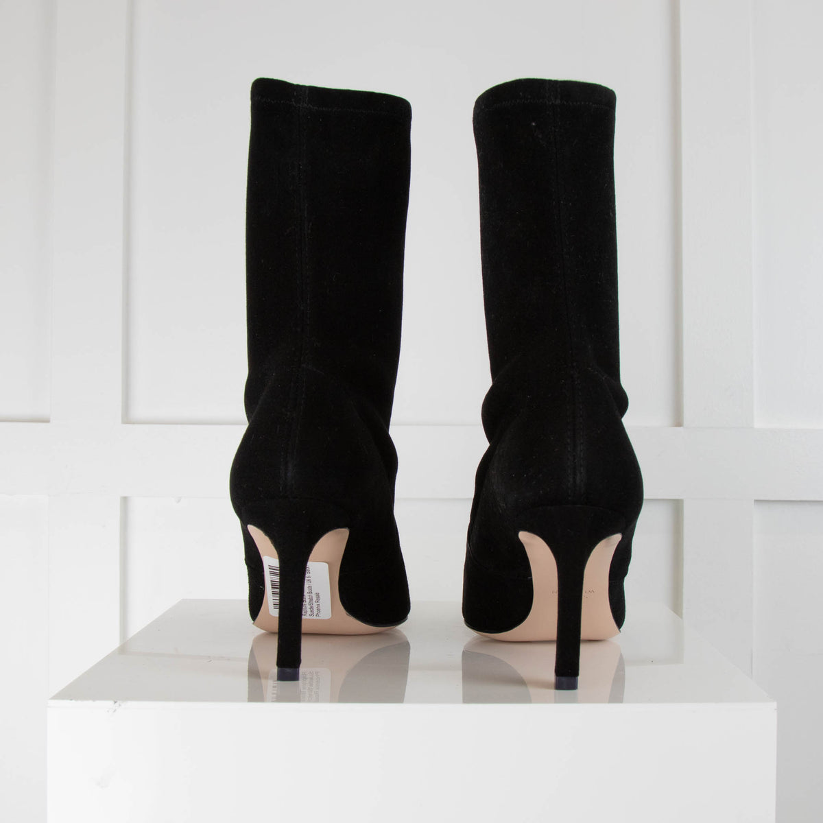 Stuart Weitzman Rapture Black Suede/Stretch Boots
