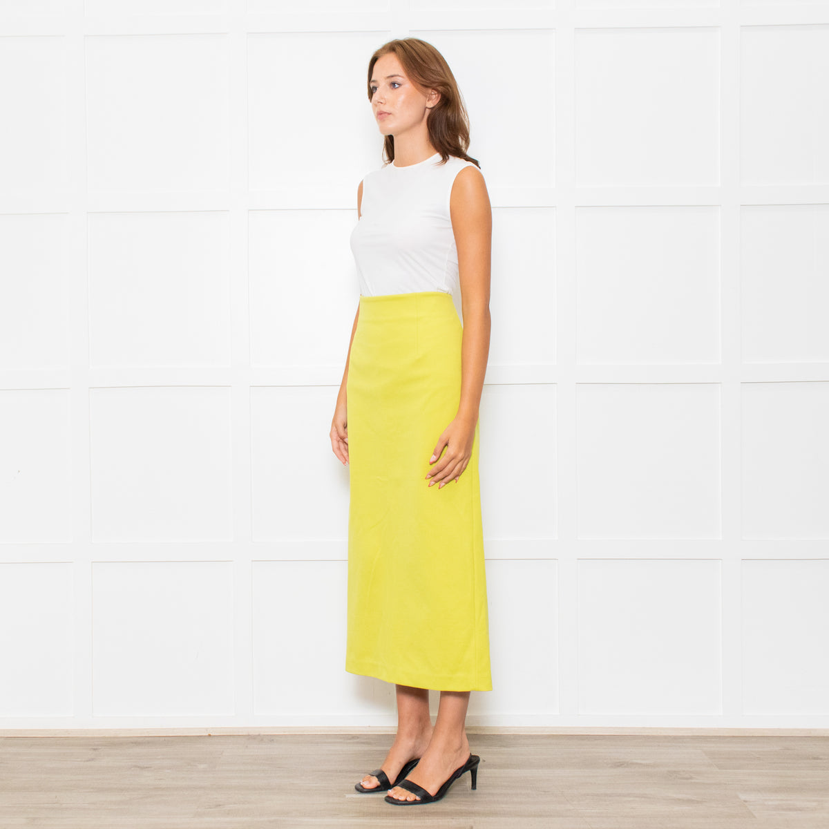 Tibi Neon Green Maxi Skirt