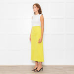 Tibi Neon Green Maxi Skirt