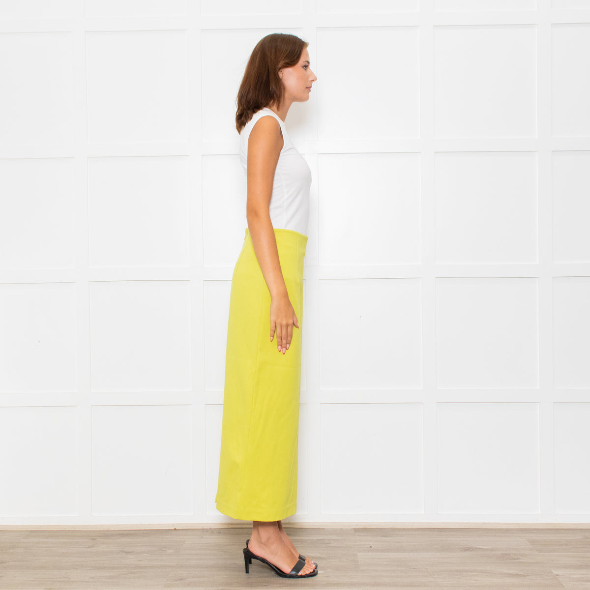 Tibi Neon Green Maxi Skirt
