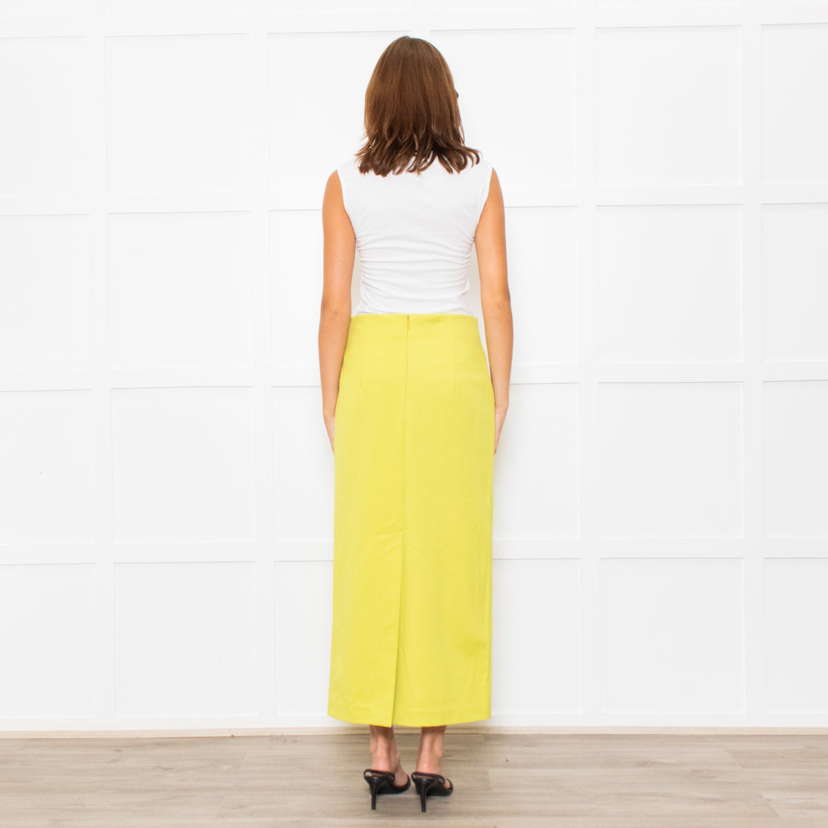 Tibi Neon Green Maxi Skirt