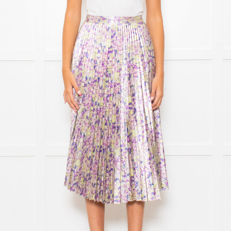 Stella McCartney Multicoloured Pleated Metallic Skirt