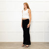 Shaft Black Velvet Flared Trousers