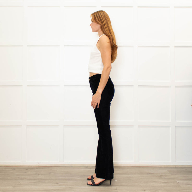 Shaft Black Velvet Flared Trousers