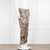 Etro Beige Black Cotton Floral Paisley Trousers