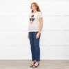Zadig & Voltaire Beige Slogan Cashmere Blend Short Sleeve Top