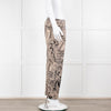 Etro Beige Black Cotton Floral Paisley Trousers