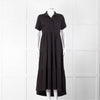 ME + EM Black Cotton Tiered Dress