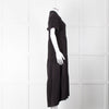 ME + EM Black Cotton Tiered Dress