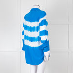 Equipment Royal Blue Silk Tie Dye Shirt