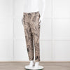 Etro Beige Black Cotton Floral Paisley Trousers