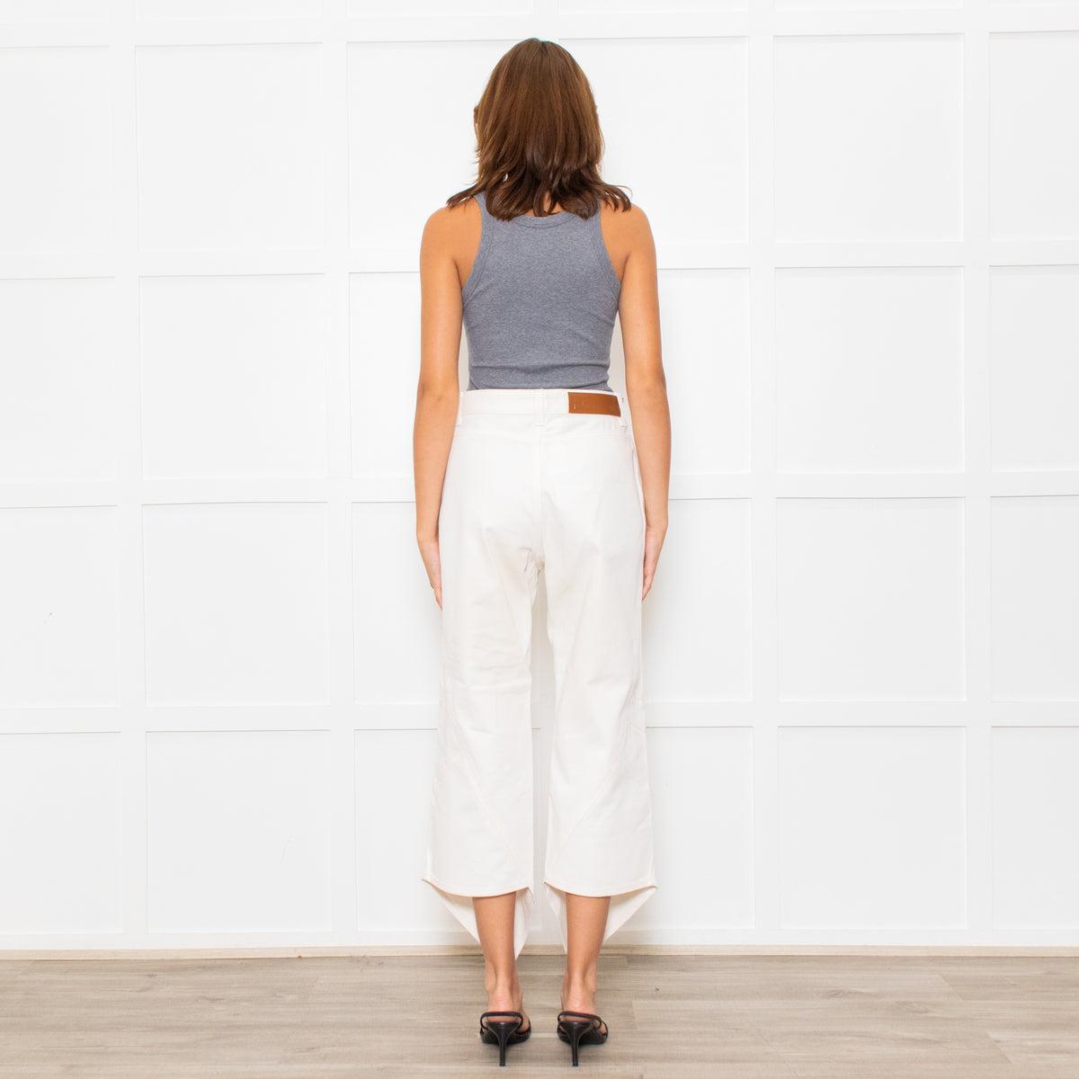 Loewe White Pointy Ankle Hem Denim Trousers