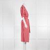 Sandro Red White Stripe Wrap Dress