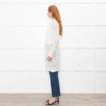 Zadig & Voltaire Cream Cotton Blend Long Fine Cardigan