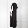 ME + EM Black Cotton Tiered Dress