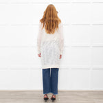 Zadig & Voltaire Cream Cotton Blend Long Fine Cardigan