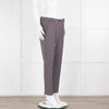 Pinko Black Pink Cream Micro Geometric Print Trousers