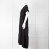 ME + EM Black Cotton Tiered Dress
