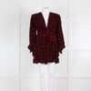 Dodo Bar Or Burgundy Red Velvet Crystal Embellished Mini Dress