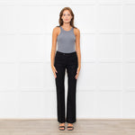 Joseph Black Straight Leg Wool Trousers