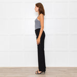 Joseph Dark Brown Cotton Blend Straight Leg Trousers