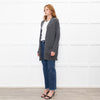 Eileen Fisher Grey Wool Blend long Edge To Edge Cardigan