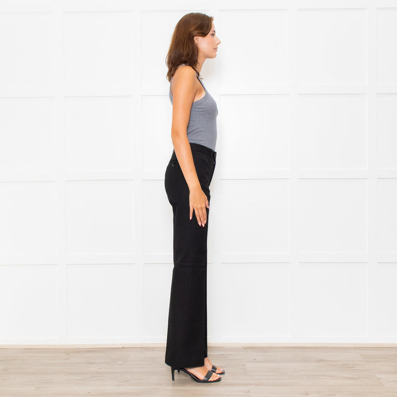 Joseph Dark Brown Cotton Blend Straight Leg Trousers