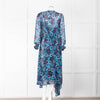 Markus Lupfer Blue Red Flower Print Maxi Dress & Slip