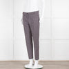 Pinko Black Pink Cream Micro Geometric Print Trousers