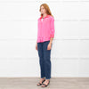 L'Agence Neon Pink Silk Shirt