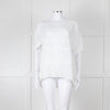 Vince White Linen Shortsleeve Top