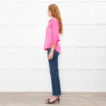 L'Agence Neon Pink Silk Shirt