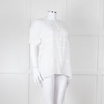 Vince White Linen Shortsleeve Top