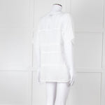 Vince White Linen Shortsleeve Top