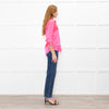 L'Agence Neon Pink Silk Shirt