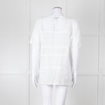 Vince White Linen Shortsleeve Top