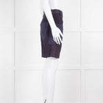 Isabel Marant Etoile Navy Purple Cotton Side Pockets Shorts