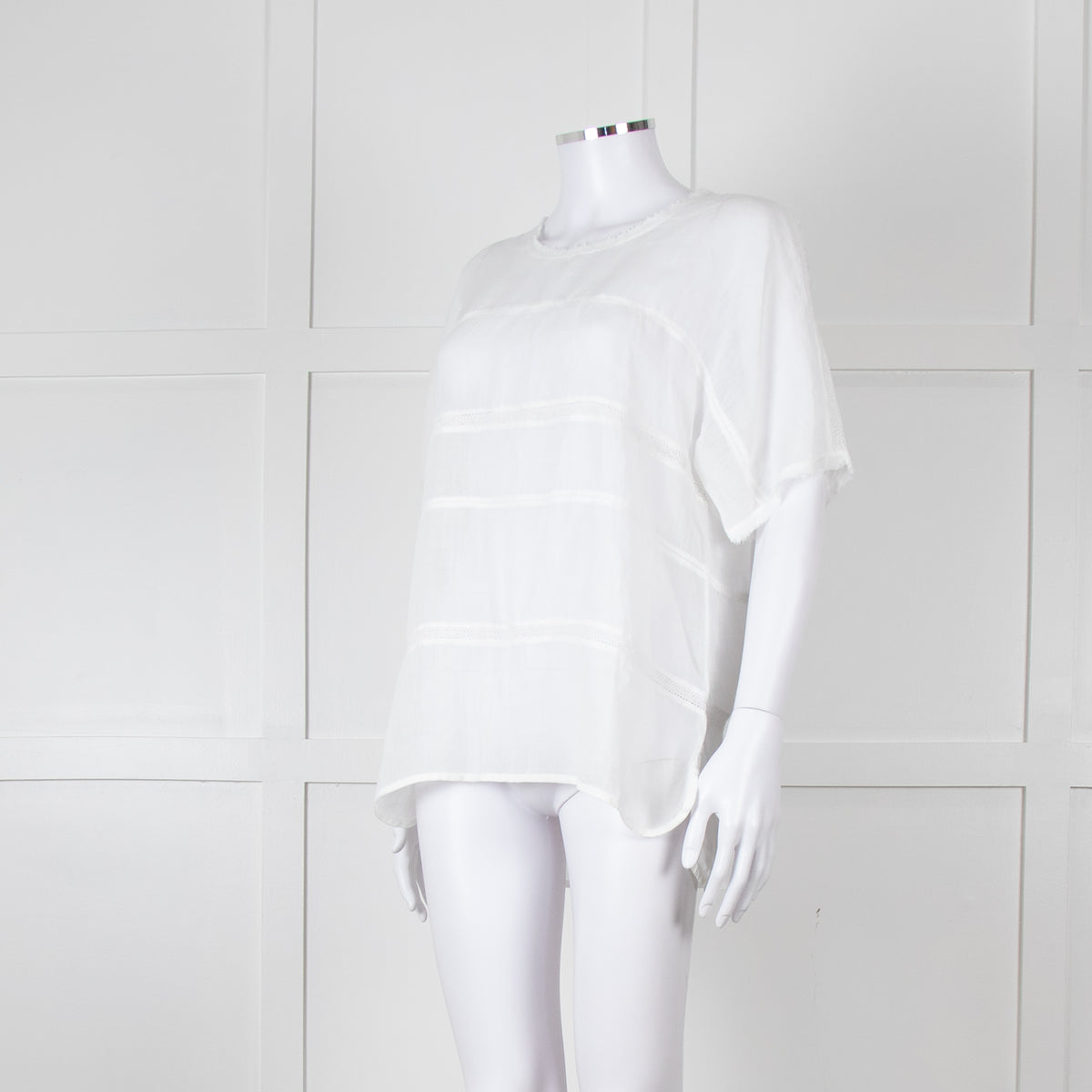 Vince White Linen Shortsleeve Top