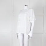 Vince White Linen Shortsleeve Top